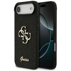 Custodia per Apple iPhone 17 Air, Guess, Fixed Glitter Big 4G, Nera