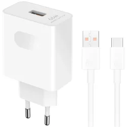 Caricabatterie da Rete con Cavo USB-C Honor HN-200330E00, 66W, 3.3A, 1 x USB-A, Bianco 5503ABQX