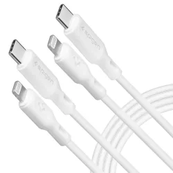 Cavo Dati e Ricarica USB-C - Lightning Spigen Durasync, 20W, 1m, Bianco, Set 2 pezzi
