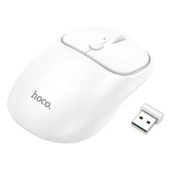 Mouse Wireless HOCO GM25, 1600DPI, BT / Wi-Fi, Bianco