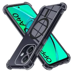 Custodia MagSafe per Oppo A3 4G, Techsuit, Shockproof Clear, Fumè