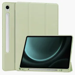 Custodia per Samsung Galaxy Tab S9 FE / Tab S9 / Tab S10 FE, Techsuit, Flex Trifold, Verde Matcha