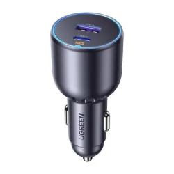 Caricabatterie da auto UGREEN EC701, 63W, 3A, 1 x USB-A - 1 x USB-C, Nero