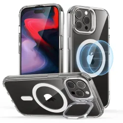 Custodia MagSafe per Apple iPhone 15 Pro Max, ESR, Classic Hybrid Kickstand, Trasparente