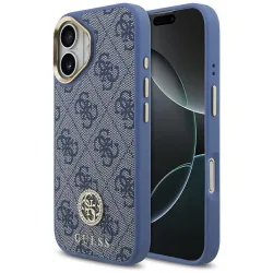 Custodia per Apple iPhone 17, Guess, 4G Strass Logo, Blu