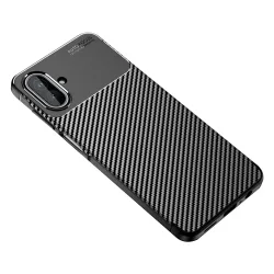 Custodia per Samsung Galaxy A07 4G A075, Techsuit, CarbonFiber, Nera