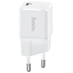 Caricatore da rete HOCO N10, 20W, 3A, 1 x USB-C, Bianco