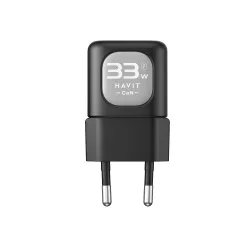 Caricabatterie Rete HAVIT UC230, 33W, 3A, 1 x USB-A - 1 x USB-C, Nero Grigio