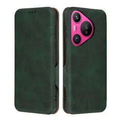Custodia per Huawei Pura 70, Techsuit, Safe Wallet Plus, Verde