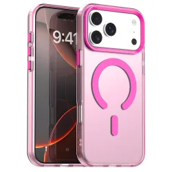 Custodia MagSafe per Apple iPhone 17 Pro Max, Techsuit, CandyCase, Rosa