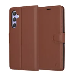 Custodia per Samsung Galaxy A54 A546, Techsuit, Leather Folio, Marrone