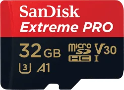 Scheda di memoria microSDHC SanDisk Extreme Pro, 32Gb, Classe 10 / UHS-1 U3, Con Adattatore SDSQXCG-032G-GN6MA
