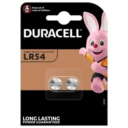 Batteria Duracell, LR54, Set 2 pezzi