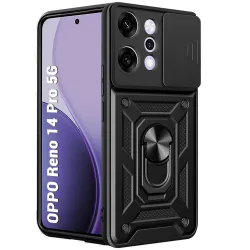 Custodia per Oppo Reno14 Pro, Techsuit, CamShield, Nera