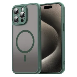Custodia MagSafe per Apple iPhone 15 Pro, Techsuit, HaloFrost II, Verde