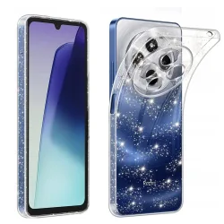 Custodia per Xiaomi Poco C75 / Redmi 14C, Techsuit, SparkleSkin, Trasparente