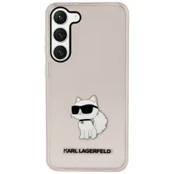 Custodia per Samsung Galaxy S23 S911, Karl Lagerfeld, Ikonik Choupette, Rosa