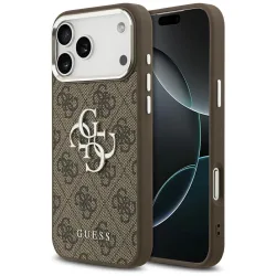 Custodia per Apple iPhone 17 Pro Max, Guess, Big 4G Logo Classic, Marrone Argentato