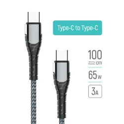 Cavo Dati e Ricarica USB-C - USB-C ColorWay CW-CBPDCC040, 65W, 1m, Grigio