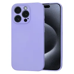 Custodia per Apple iPhone 15 Pro, Techsuit, SoftFlex, Lilla Chiaro