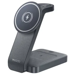 Caricabatterie Wireless Yesido DS26 3in1, 15W, 1.67A, Grigio
