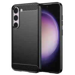 Custodia per Samsung Galaxy S23 S911, Techsuit, Carbonio, Nera