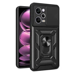 Custodia per Xiaomi Poco X5 Pro / Redmi Note 12 Pro 5G, Techsuit, CamShield, Nera
