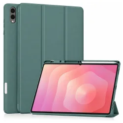 Custodia per Samsung Galaxy Tab S12 Ultra / Tab S11 Ultra, Techsuit, Flex Trifold, Verde