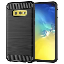 Custodia per Samsung Galaxy S10e G970, Techsuit, Carbonio, Nera