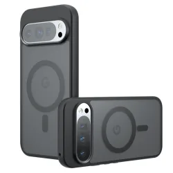 Custodia MagSafe per Google Pixel 9 / 9 Pro, Techsuit, PureFrost, Nero Satinato