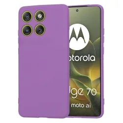Custodia per Motorola Edge 70, Techsuit, SoftFlex, Viola