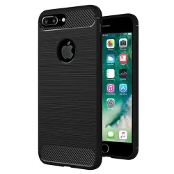 Custodia per Apple iPhone 7 Plus, Techsuit, Carbonio, Nera