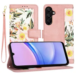 Custodia per Samsung Galaxy A15 5G A156 / A15 A155, Techsuit, FlipCraft, Rosa