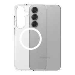 Custodia per Samsung Galaxy S25+ S936, PanzerGlass, Care Urban Combat, Trasparente Bianca