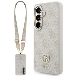 Custodia per Samsung Galaxy S26 S942, GUESS, 4G Big Rhinestone Triangle Strap, Rosa