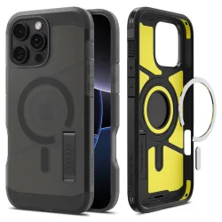 Custodia MagSafe per Apple iPhone 16 Pro Max, Spigen, Tough Armor, Nera Satinata ACS09070
