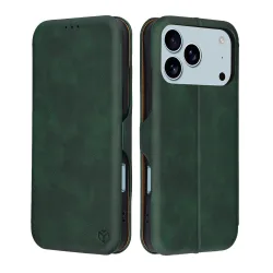 Custodia per Apple iPhone 17 Pro Max, Techsuit, Safe Wallet Plus, Verde
