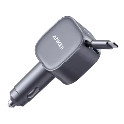 Caricabatterie Auto Con Cavo USB-C Anker Nano, 75W, 3A, 1 x USB-C, Grigio A2738HA2