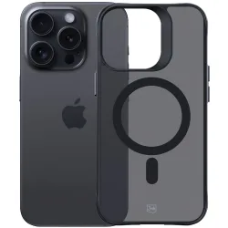 Custodia MagSafe per Apple iPhone 15 Pro Max, 3MK, Smoke MagCase, nero
