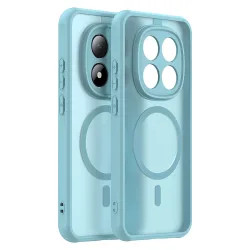 Custodia MagSafe per Xiaomi Redmi Note 15 Pro 5G, Techsuit, HaloFrost II, Verde Chiaro
