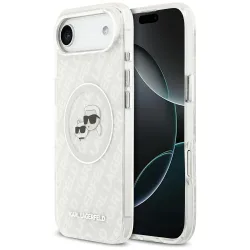 Custodia MagSafe per Apple iPhone 17 Air, Karl Lagerfeld, IML Glitter Karl & Choupette's Heads, Grigio