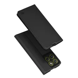 Custodia per Motorola Edge 70, Techsuit, Magskin Book, Nera