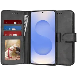 Custodia per Samsung Galaxy S25 S931, Techsuit, Diary Book, Nera