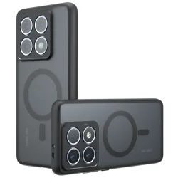 Custodia MagSafe per Xiaomi 14T, Techsuit, PureFrost, Nero Satinato