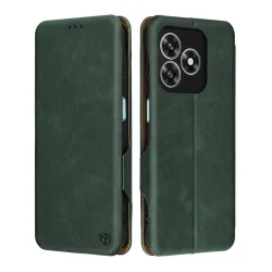 Custodia per Honor X5c Plus, Techsuit, Safe Wallet Plus, Verde