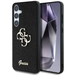 Custodia per Samsung Galaxy S25 S931, Guess, Glitter Big 4G Script, Nera