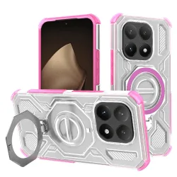 Custodia per Xiaomi 15T, Techsuit, Carbon Shield Pro, Rosa