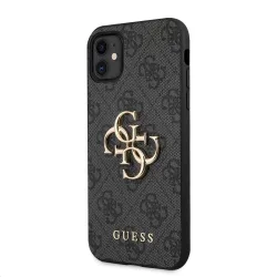 Custodia per Apple iPhone 11, Guess, 4G Metal Logo, Grigio