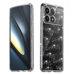 Custodia per Xiaomi Poco F6 Pro, Techsuit, SparkleSkin, Trasparente