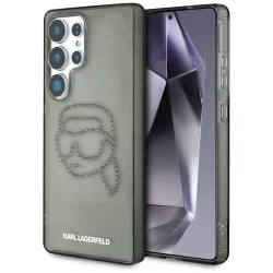 Custodia per Samsung Galaxy S25 Ultra S938, Karl Lagerfeld, IML Rhinestones Karl's Head, Nera